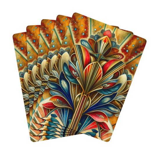 Art Deco Poker Cards - Unique Collectible Card Game Set