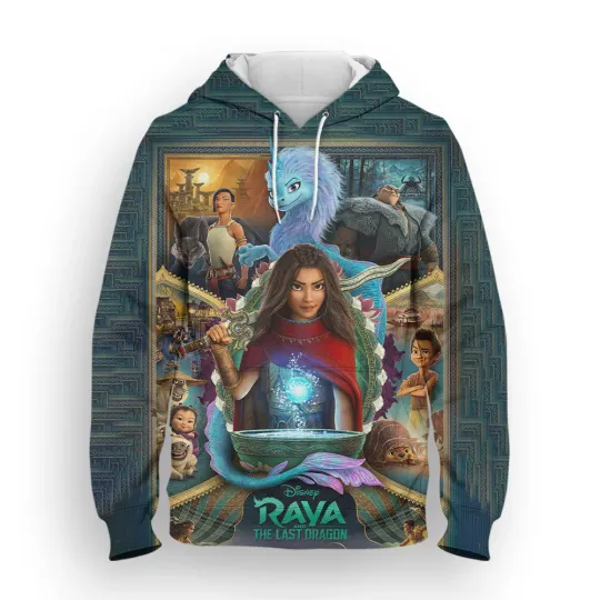 Discover Disney Boys and Girls Hoodie Raya Last Dragon Men's Hoodie 3D Printing Fashion Pullover MINISO Men's Hoodie New Men's Clothing
