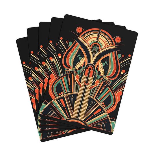 Discover Art Deco Vintage Poker Cards - UK Made Custom Card Deck