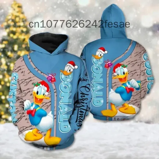 Discover Disney Donald Duck Hoodie Y2K Casual Fashion Street Men's and Women's Children's Hoodies