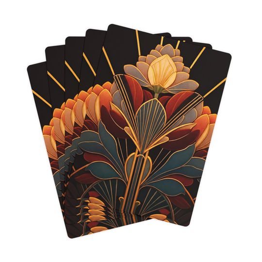 Art Deco Vintage Poker Cards Deck