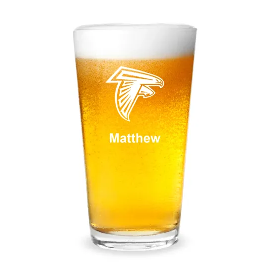 Atlanta Falcons Football Personalized Engraved 16 oz Beer Pint Glass