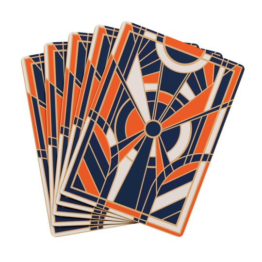 Playing Cards, Art Deco Vintage Retro Design Deck, Casino Game Night Supplies