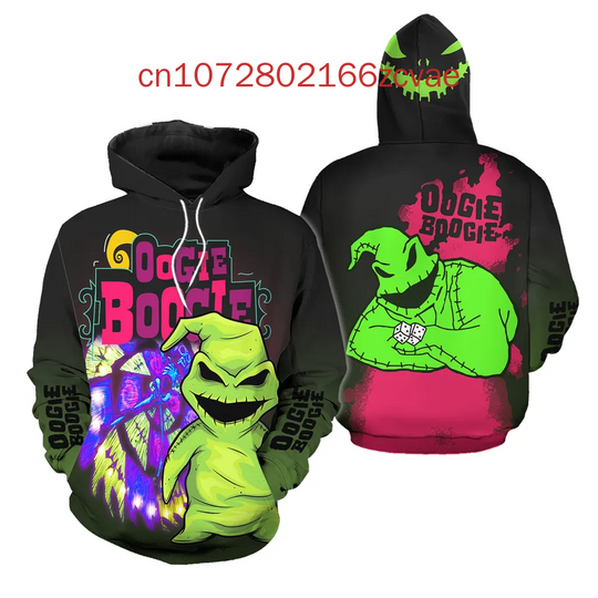 Discover 2024 New Oogie Boogie Hoodie Nightmare Before Christmas Jack Skellington Men's and Women's Casual Fashion Hoodies
