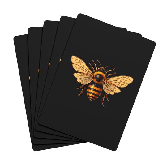 Discover Art Deco Bee Playing Cards: Vintage Poker Deck