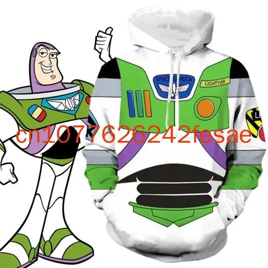 Toy Story Boys Girls Hoodies Buzz Lightyear Woody Pullover 3D Printed Children Hoodies Fashion Men Hoodies Oversized Menswear