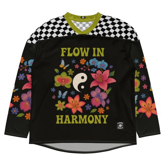 Discover Flow In Harmony Cosmic Disco Rave Jersey Men's Hockey