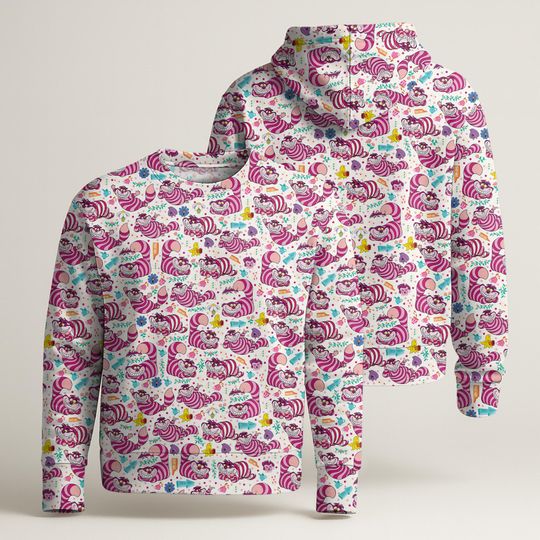 Cheshire Cat Hoodie Sweatshirt, Funny Cat Hoodie Costume, Cheshire Cat Shirt, Cute Family Hoodie, Graphic Hoodie Gifts