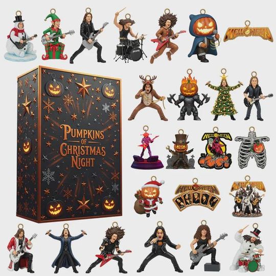 Discover Pumpkins of Christmas Night Advent Calendar 2025, 24 Days of Holiday Horror & Pumpkin Ornaments, Christmas Decor