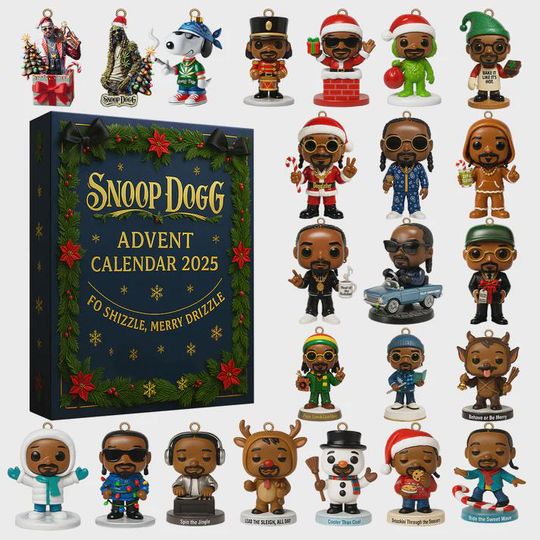 Discover Snoop Dogg Advent Calendar 2025 | 24 Days of Snoop Icon & Rapper Figurines | Fo Shizzle, Merry Drizzle Collector Gift