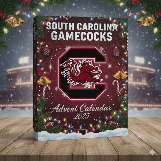 Discover South Carolina Gamecocks Advent Calendar 2025 | 24 Days of NCAA Football & Cocky Ornaments | Gamecock Fan Gift Set