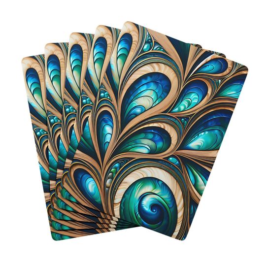 Paua Abalone Playing Cards, Collectible Poker Deck