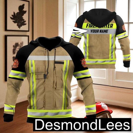 Discover Firefighter 3D Hoodie, All Over Print Fireman Pullover, Firefighter Gift for Men & Women, Hero Fire Department Sweatshirt, Casual Streetwear