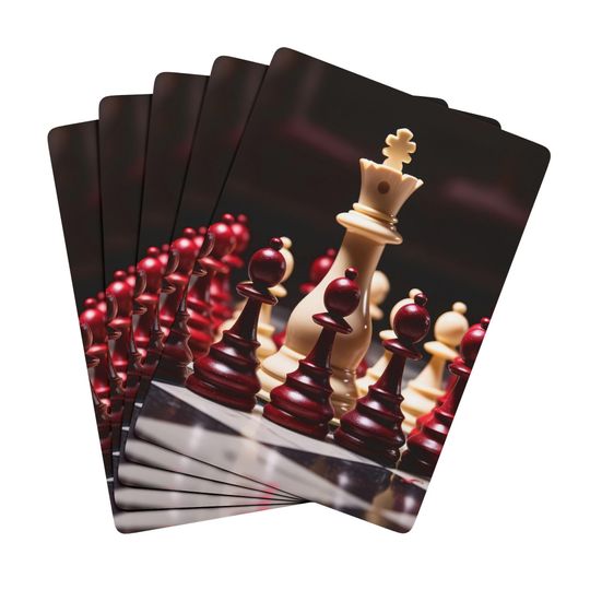 Chess Set Playing Cards: Game Night Poker Accessories