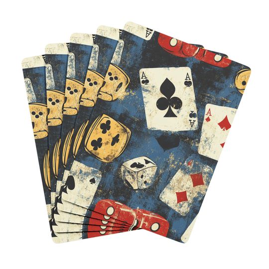Vintage Poker Playing Cards: Classic Game Night Essential