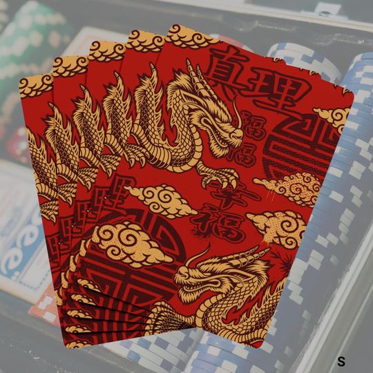 Discover Chinese Dragon Poker Cards: Customizable Game Night Card Deck