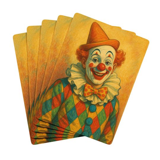 Discover Vintage Clown Poker Playing Cards: Classic Game Night Fun