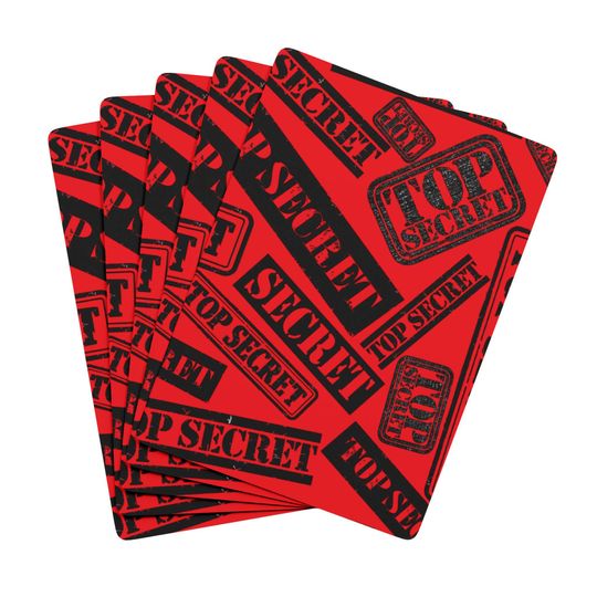 Discover Top Secret Playing Cards: Poker Night Family Game