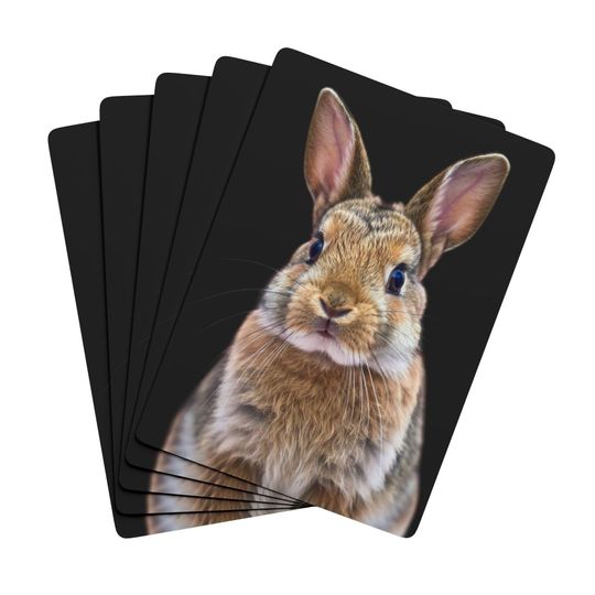 Cute Rabbit Playing Cards, Bunny Deck, Unique Gift for Poker Players