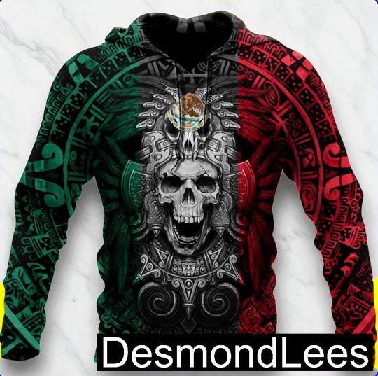 Discover 3D Skeleton Hoodie, Skull Graphic All Over Print Sweatshirt, Gothic Streetwear Pullover, Halloween Outfit, Cool Skull Hoodie