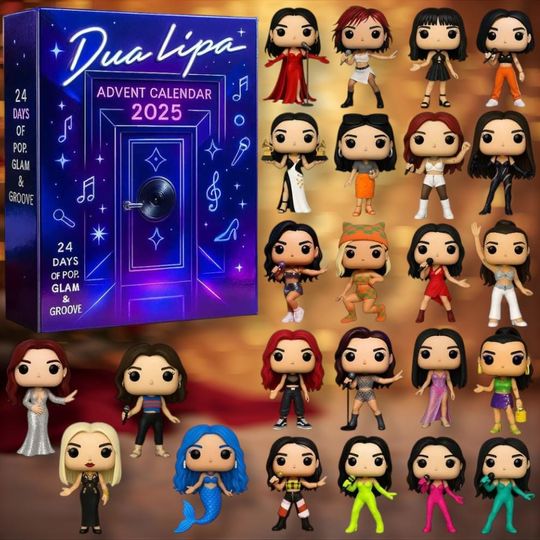 Dua Lipa Advent Calendar 2025,  24 Days Of Pop Advent Calendar, Christmas Set for Music Fan