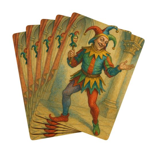 Discover Vintage Court Jester Playing Cards: Retro Design, Game Night Essential