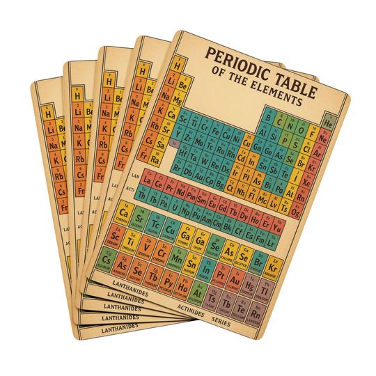 Discover Vintage Periodic Table Playing Cards: Unique Card Deck, Poker Night