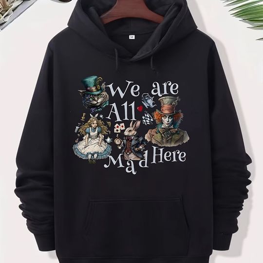 Discover Disney Alice's Adventures in Wonderland Halloween Elements Autumn and Winter New Men's and Women's Casual Loose Plush Clothes