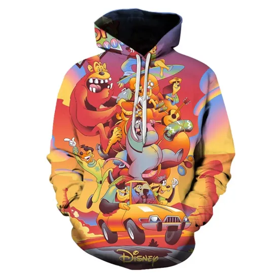 Discover Disney New Men's Hoodie High Flying Boys Girls Hoodie Fashion 3D Printing Pullover Oversized Men's Hoodie MINISO Men's Clothing