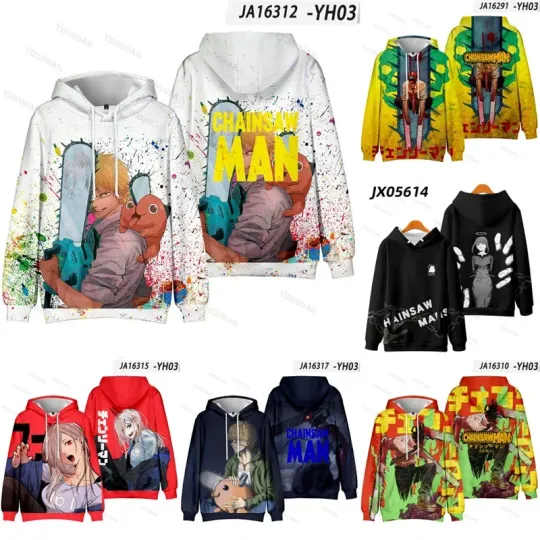 Discover Denji Chainsaw Hoodie Sweatshirt Kids Pochiita Anime Figures Cosplay Costumes Boys Sudaderas Para Hombres Halloween Gifts