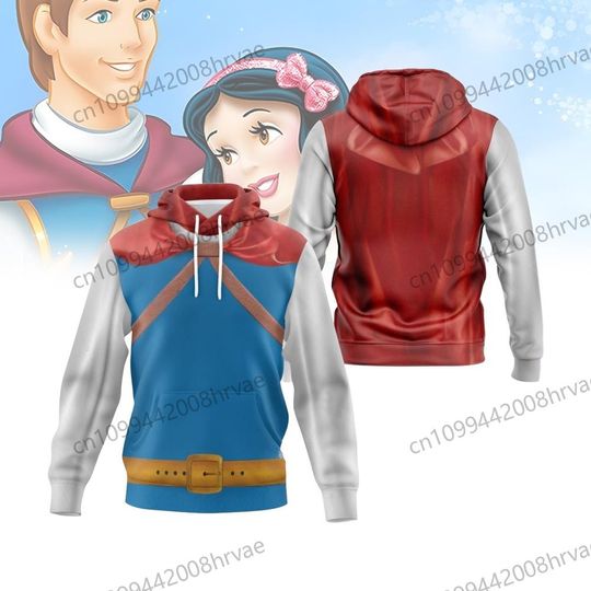 Discover Disney Snow White Prince Costume Hoodie, WANSHENJ Prince Florian Cosplay Sweatshirt, Halloween Costume