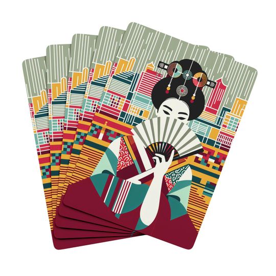 Geisha Poker Cards: Japanese Illustrated Card Deck