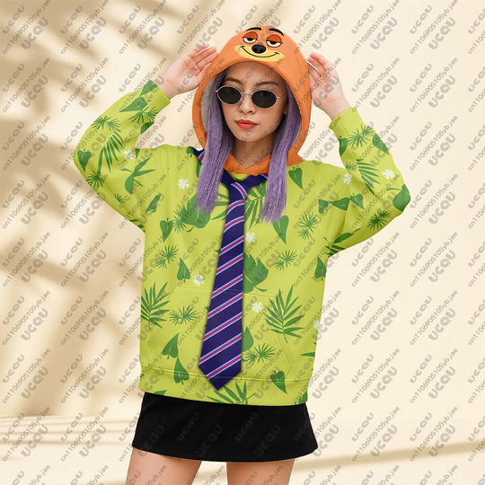 Discover Autumn Winter Adult Gift T Shirt Halloween Cosplay Tee Top 2026 Z-Zootopia Sweatshirt Kingdom N-Nick Wilde Hoodie Disney Women
