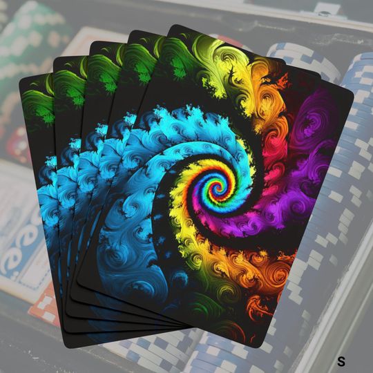 Discover Tie Dye Poker Cards: Rainbow Playing Card Deck