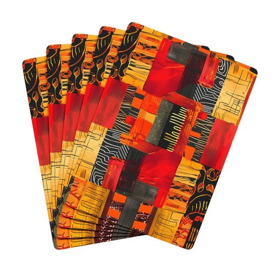 Poker Cards, African Design Poker Cards, Deck of Cards, Card Game Accessory, Card Collector Gift, African Themed Cards