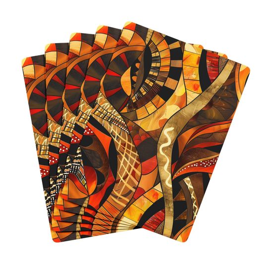 Africa-Inspired Playing Cards: Unique Poker Deck, Casino Game Night