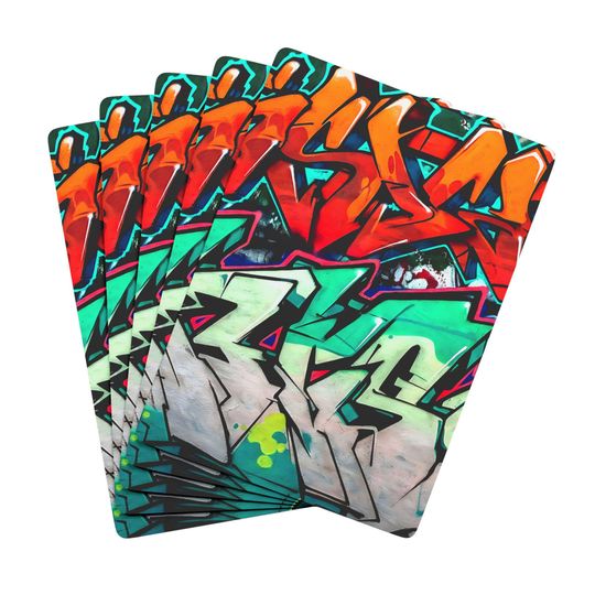 Discover Graffiti Art Design Playing Cards: Edgy Poker Deck