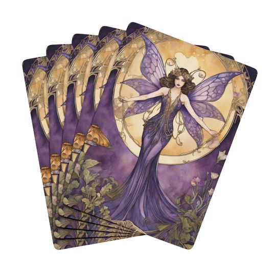 Discover Art Deco Fairy Poker Cards: Elegant Fantasy Card Game