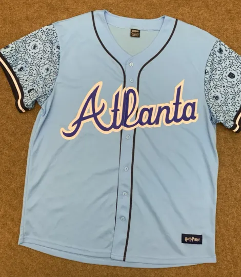 Discover Atlanta Braves Harry Potter Jersey XL Hogwarts Retro MLB Promo Shirt