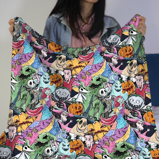 Discover Pumpkin King Fleece Blanket, Cozy Throw Blanket, Halloween Fleece, Horror Blanket, Christmas Blanket, Home Decor, Birthday Gift