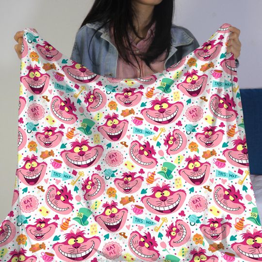 Discover Cheshire Cat Fleece Blanket, Cozy Throw Blanket, Cat Blanket,  Home Decor Cat Lover Blanket, Christmas Blanket, Cheshire Cat Blanket Gift