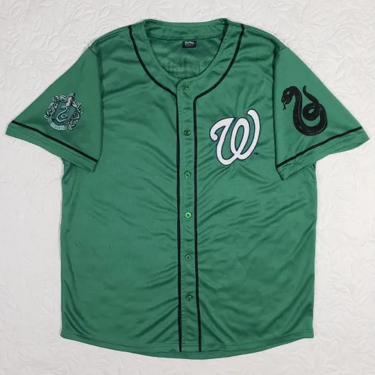 Washington Nationals Harry Potter Slytherin Baseball Jersey Large SGA