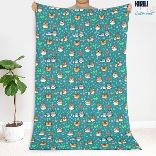 Studio Ghibli Fleece Blanket, My Neighbor Totoro Ghibli Anime Blanket, Spirited Away Blanket, Anime Blanket Gift