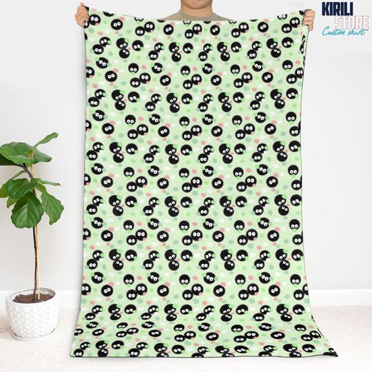 Susuwatari Blanket, Studio Ghibli Blanket, My Neighbor Totoro, Spirited Away Anime Blanket Gift