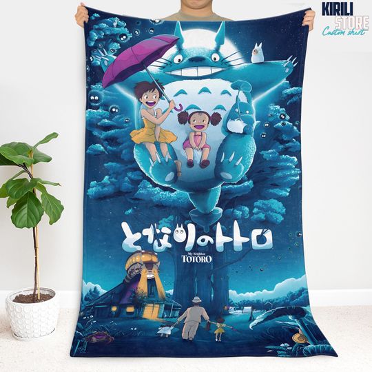 My Neighbor Totoro Blanket, Totoro Blanket, Perfect Gift for Anime and Fantasy Fans Studio Ghibli