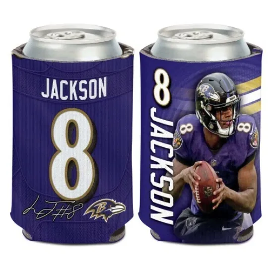 Lamar Jackson Baltimore Ravens Soft Foam Can Cooler Sleeve