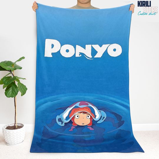 Ponyo Studio Ghibli Blanket, Ponyo Blanket, Perfect Gift for Anime and Fantasy Fans Studio Ghibli
