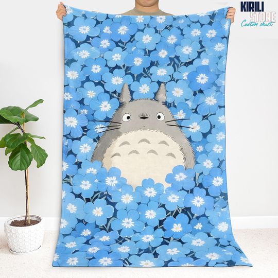 Studio Ghibli Totoro Blanket, Totoro Pattern Blanket, Perfect Gift for Anime and Fantasy Fans Studio Ghibli