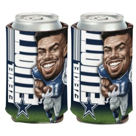 Discover EZEKIEL ELLIOTT DALLAS COWBOYS  CAN BOTTLE COOZIE COOLER KOOZIE