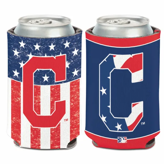 Discover Cleveland Indians Red White Blue Soft Foam Can Cooler Sleeve